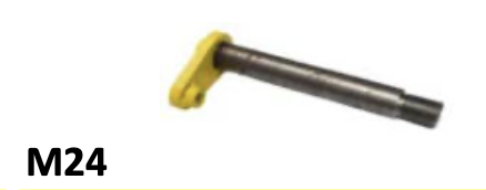 AXE SUPPORT SECOUEURS D28-168 M24X200