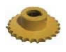 PIGNON 25 dents, 12,7S(1/2), diam 25, rainure de clavette 8mm