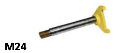 AXE SUPPORT SECOUEURS D28 L162 M24X200