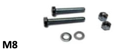 KIT 2 VIS M8X55 ET M8X45, 2 ECROUS ET 2 RONDELLES