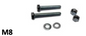 KIT 2 VIS M8X55 ET M8X45, 2 ECROUS ET 2 RONDELLES