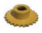 PIGNON 25 dents, 12,7S(1/2), diam 25, rainure de clavette 8mm