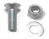 VIS-ECROU-RONDELLE (BARRES ACIER) M8x25mm (Zn) FIXATION DU BOITIER DE GUIDE